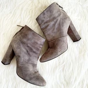 J Crew grey suede booties size 7